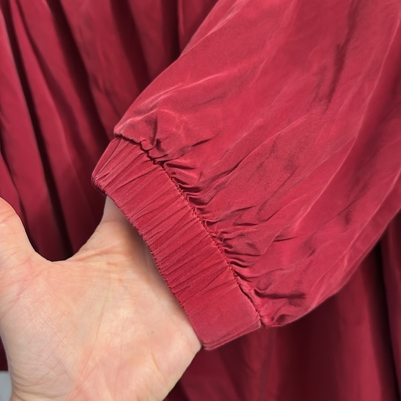 Alice + Olivia Red Off Shoulder Silk Mini Dress large - Picture 5 of 8